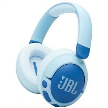 Auriculares Inalámbricos JBL Junior 470NC para Niños - Cancelación Activa de Ruido, Bluetooth, 50h Autonomía, Volumen Seguro hasta 85dB, Azul