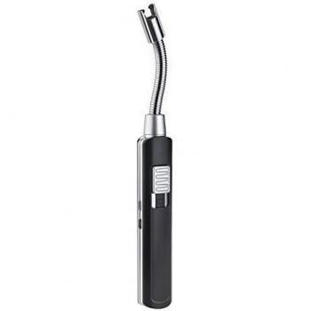 TFA Dostmann 98.1118.01. Encendedor electrónico con Cuello Flexible, mechero, Encendedor de Velas, Recargable por USB