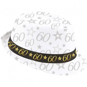 Gorro Gángster Blanco 60 Años Cumpleaños y Aniversarios