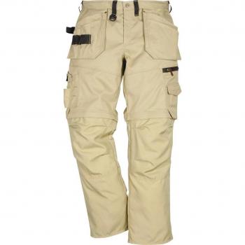 Fristad Kansas - Pro Trousers Zip-off 242 PS25 Sz 50/126 Reg Khaki 100545-210 C64