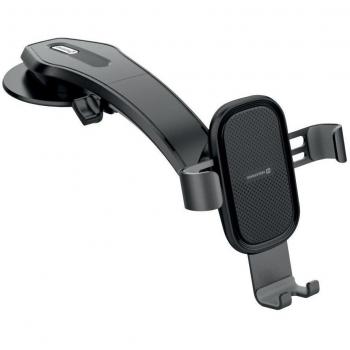 Soporte Móvil de Coche Gravity Ventosa para Salpicadero - Negro