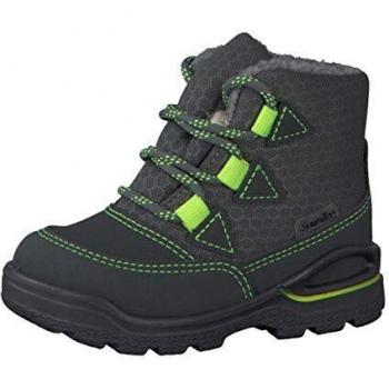 RICOSTA Pepino Boy Boots Emil, Children's Winter Boots, Kids Outdoor Children's Shoes,Lambskin,Lined,Waterproof,Grigio/grau/Neongelb,21 EU / 5 UK