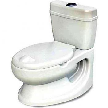 babyGO 9007 Potty para niños pequeños – Orinal para niños – Orinal realista con sonido de lavavajillas – Ideal como primer inodoro para su niño pequeño. – Color blanco, 1,4 kg
