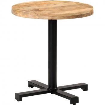vidaXL Bistro Table Round Ø70x75 cm Rough Mango Wood