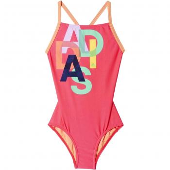 adidas Y Lin 1PC KG - Bañador para niña, color rojo , talla 116