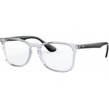 Ray-Ban 0RX7074 5943 50 Unisex Square Trasparent Eyeglasses