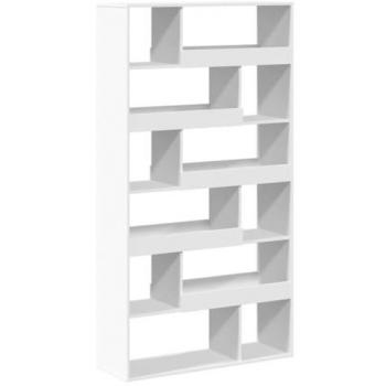Estantería de madera de ingeniería blanca 100x33x187,5 cm en tablero de partículas