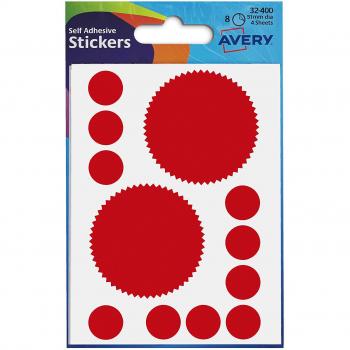 Avery Packets of Printed Labels Company Seal 51mm Ref 32-400 [10 x 8 Labels]