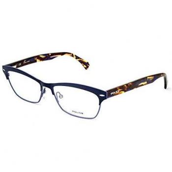 Police V878953I68M Gafas, Shiny Blue W/Shiny Wisteria Parts, 53/14/145 para Mujer