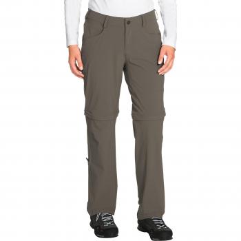 VAUDE Women 's Teppanyaki Zip Off – Pantalones para mujer, primavera/verano, mujer, color marrón grisáceo, tamaño 44 [DE 42]