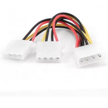 Cablexpert Gembird CC-PSU-1 Cable de Alimentación Interno Molex 4-Pin Macho a Doble Molex 4-Pin Hembra 0.15m