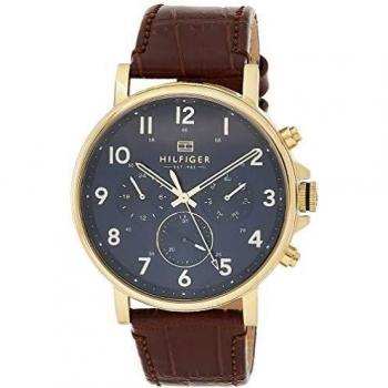 Tommy Hilfiger Reloj Hombre Analogico Cuarzo con Correa de Cuero 1710380