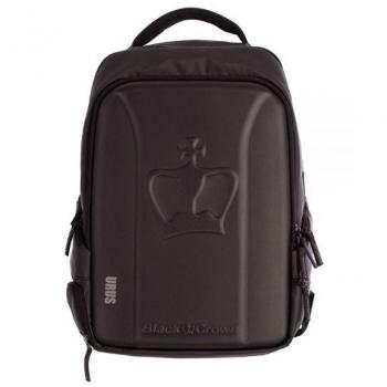Mochila Black Crown Urus Negro - 100% Poliéster - Compartimento Central - Capacidad: 2 palas - Bolsillo inferior para zapatillas - Bolsillo exterior