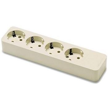 Famatel M111798 - Base bipolar 10-16a 250v toma de tierra lateral 4 tomas