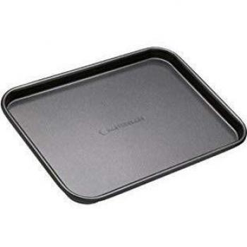 MasterClass Bandeja rectangular para hornear galletas Crusty Bake, antiadherente, de acero al carbono, gris, 24 x 17,7 x 1,5 cm