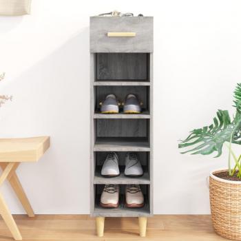 Zapatero gris Sonoma 30x35x105 cm madera multicapa