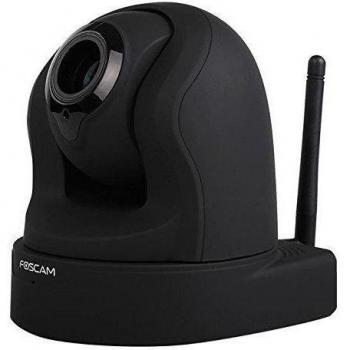 Foscam FI9826P/B - Cámara IP de vigilancia, de interior, función P2P, 1.3 MP, 960p, H264, motorizada, zoom 3x, slot tarjeta micro SD, 9 W, color negro