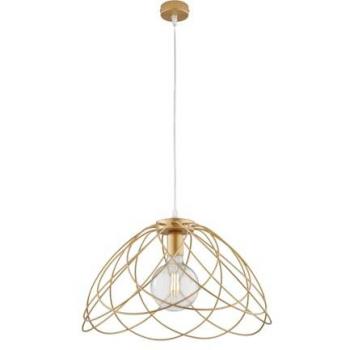 Lámpara de Techo Moderna de Hierro Lacado Oro 1 Luz Diseño Cesto Antiguo