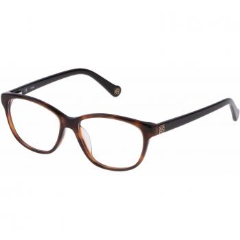 Loewe VLW906530909 Monturas de gafas, Shiny Havana, 55 Unisex