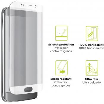 Ksix Extreme 2.5D - Protector de Pantalla para Huawei P Smart, Color Blanco