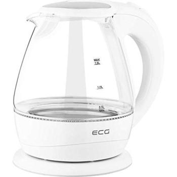 Hervidor Eléctrico ECG RK1520 de Vidrio Transparente 1,5L 2200W con Iluminación Azul