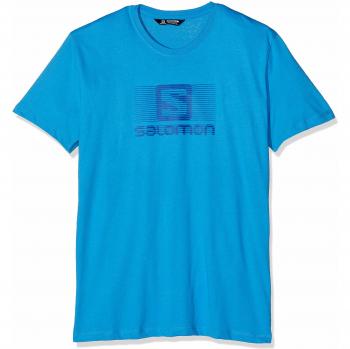 Salomon Blend Logo SS tee T-Shirt, Hombre, Blithe, M