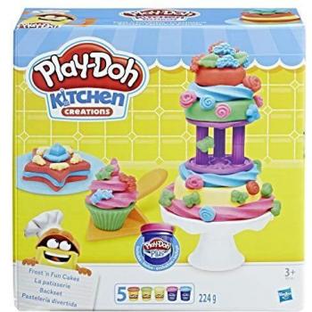Play-Doh- Pastelería Divertida, Color Azul, Verde, púrpura, Rojo, Amarillo