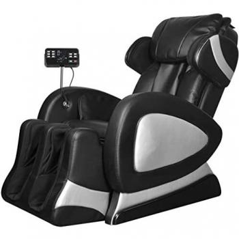 Sillón de masaje con pantalla negra en similpiel