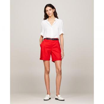 Pantalón Corto Chino de Mujer Tommy Hilfiger Rojo Talla 38 Regular Fit