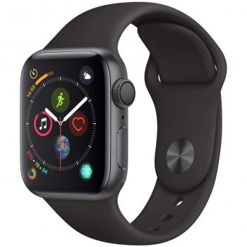 Refurbished Apple Watch Series 4 (2018) 40mm Aluminum GPS Gray with Black Sport Band