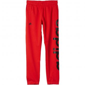 adidas ESS Lin Tap FT - Pantalón para hombre, color rojo / negro, talla M