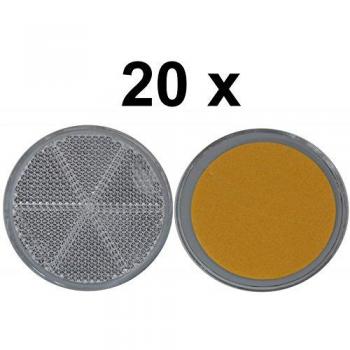 FKAnhängerteile 20 x Reflector – Reflector – Pegar – Diámetro 60 mm – Color Blanco – Certificado E