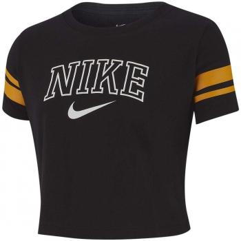 Nike G NSW Sporty Crop Camiseta, Niñas, Black, S