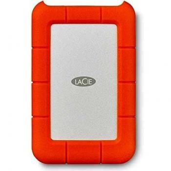 LaCie Rugged USB-C, 1TB, Portable External Hard Drive, Drop, Shock, Dust, Rain Resistant, for Mac & PC, incl. USB-C w/o USB-A cable, 2 year Rescue Services