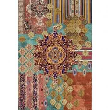 Vilber Bohemian Nomad Alfombra, Vinilo, Multicolor, 153x200x0.2cm