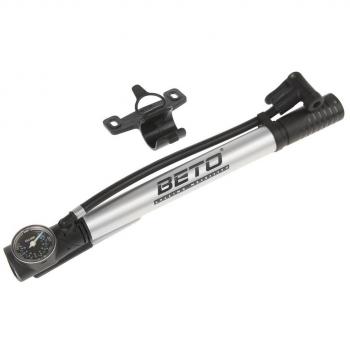 beto 2 In 1 - Mini Bomba de Aire de pie, Color Plateado/Negro