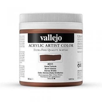 Vallejo : Artist Acrylic Paint : 500ml Pot : Burnt Sienna