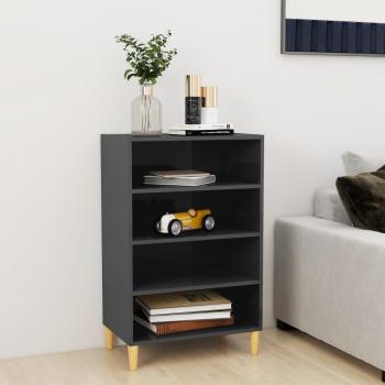Aparador gris brillante de madera multicapa 57x35x90 cm