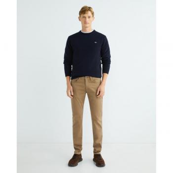 GANT Men's Superfine Lambswool Crew Neck Jumper - 410 Marine - XL