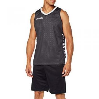 Spalding Essential Reversible Shirt Camiseta, Hombre, Black/White, 4XL