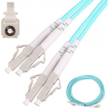 Patchcord Extralink LC/UPC-LC/UPC Multimodo OM3 Duplex 3m Color Aguamarina
