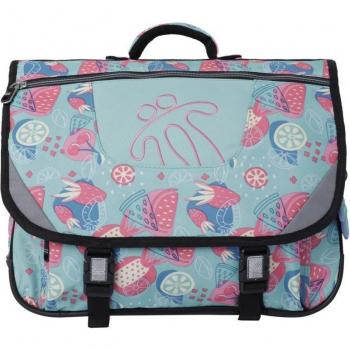 Mochila Escolar Totto Tijeras con Estampado de Frutas en Color Verde