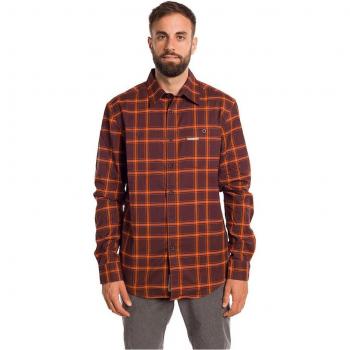 Camisa de hombre Trangoworld Zernez manga larga granate