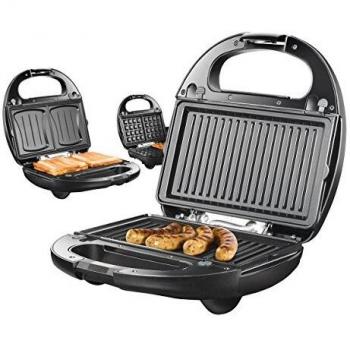 Unold Multi 3 en 1 - Gofrera y Parrilla, 1000 W