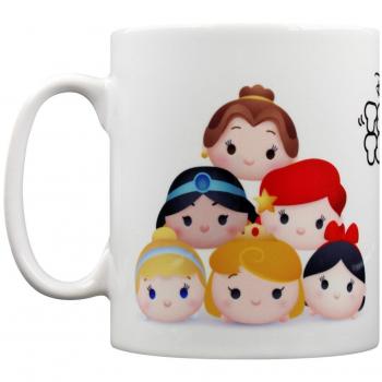 Tsum Tsum Taza de cerámica de Princesas, Multicolor