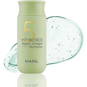 Masil 5 Probiotics Apple Cider Vinegar Shampoo 5.1fl oz - Reduces Itchy Scalp, Dandruff, Frizz, Sulfate Free, Restores Shine, Clarifying, Vitamin E