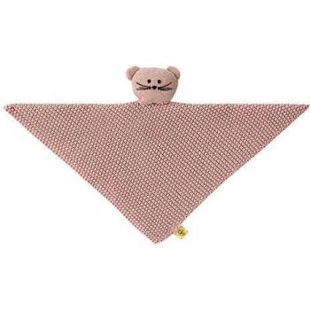 Manta de Consuelo Tejida para Bebés Little Chums Ratón 28cm Algodón Orgánico GOTS