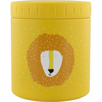 Bolsa isotérmica lunch box 500 ml TRIXIE Animal amarillo - Caja de comida isotérmica de acero inoxidable 500 ml, envase de comida para almuerzo/merienda (Mr. León)