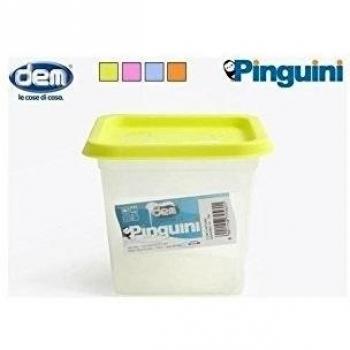 Dem - Fiambrera cuadrada surtido colores, pinguini-, 750cc.