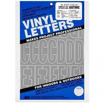 Graphic Productos permanentes Vinilo Adhesivo Letras y números